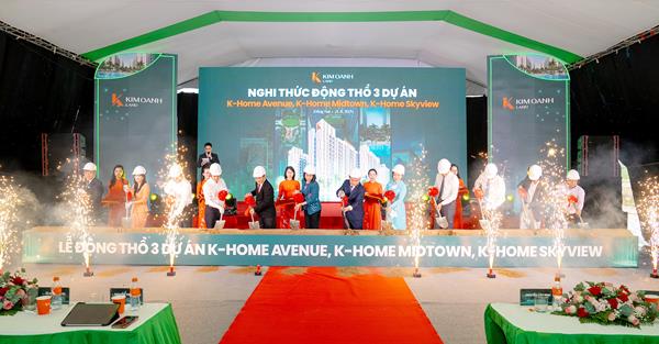 Kim Oanh Land động thổ đồng loạt 3 dự án K-Home Avenue, K-Home Midtown, K-Home Skyview tại Đồng Nai